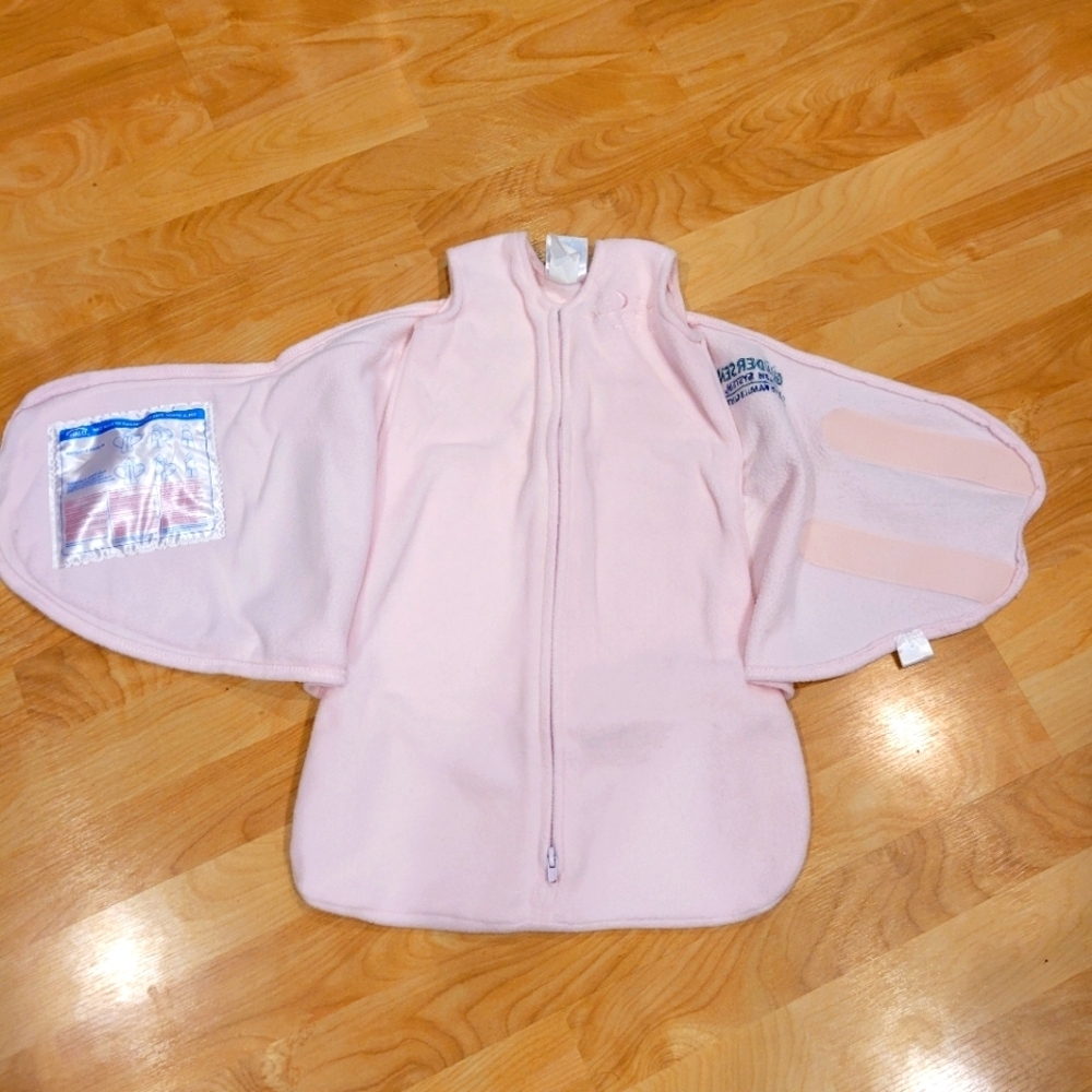 Halo Fleece Sleep Sack Swaddle Size Newborn 0-3 Months Pink - Picture 3 of 6